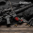 Shattered Militant Red Camo AR 15 Mag Gun Skin Vinyl Wrap