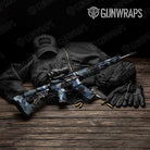 Shattered Navy Camo AR 15 Gun Skin Vinyl Wrap