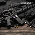 Shattered Purple Tiger Camo AR 15 Mag Well Gun Skin Vinyl Wrap