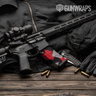 Shattered Red Tiger Camo AR 15 Mag Gun Skin Vinyl Wrap