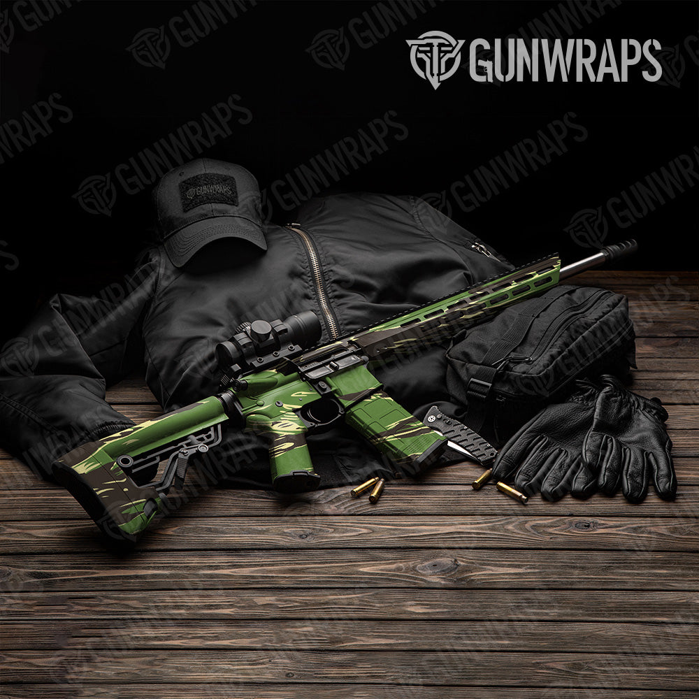 Shredded Jungle Camo AR 15 Gun Skin Vinyl Wrap