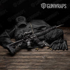 Shredded Midnight Camo AR 15 Gun Skin Vinyl Wrap