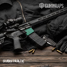 AR 15 Mag Well Substrate Saltwater Camo Gun Skin Vinyl Wrap Film