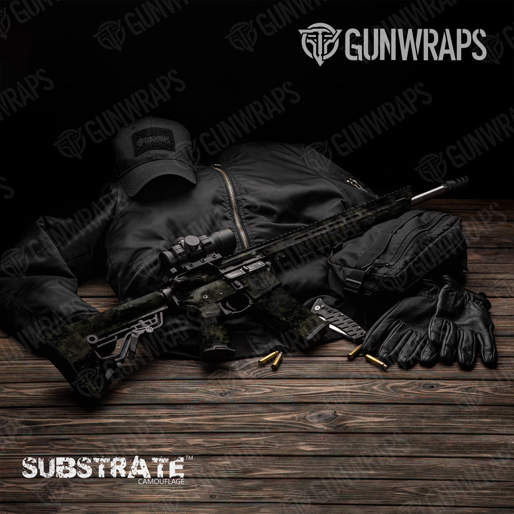 AR 15 Substrate Shadow Camo Gun Skin Vinyl Wrap Film