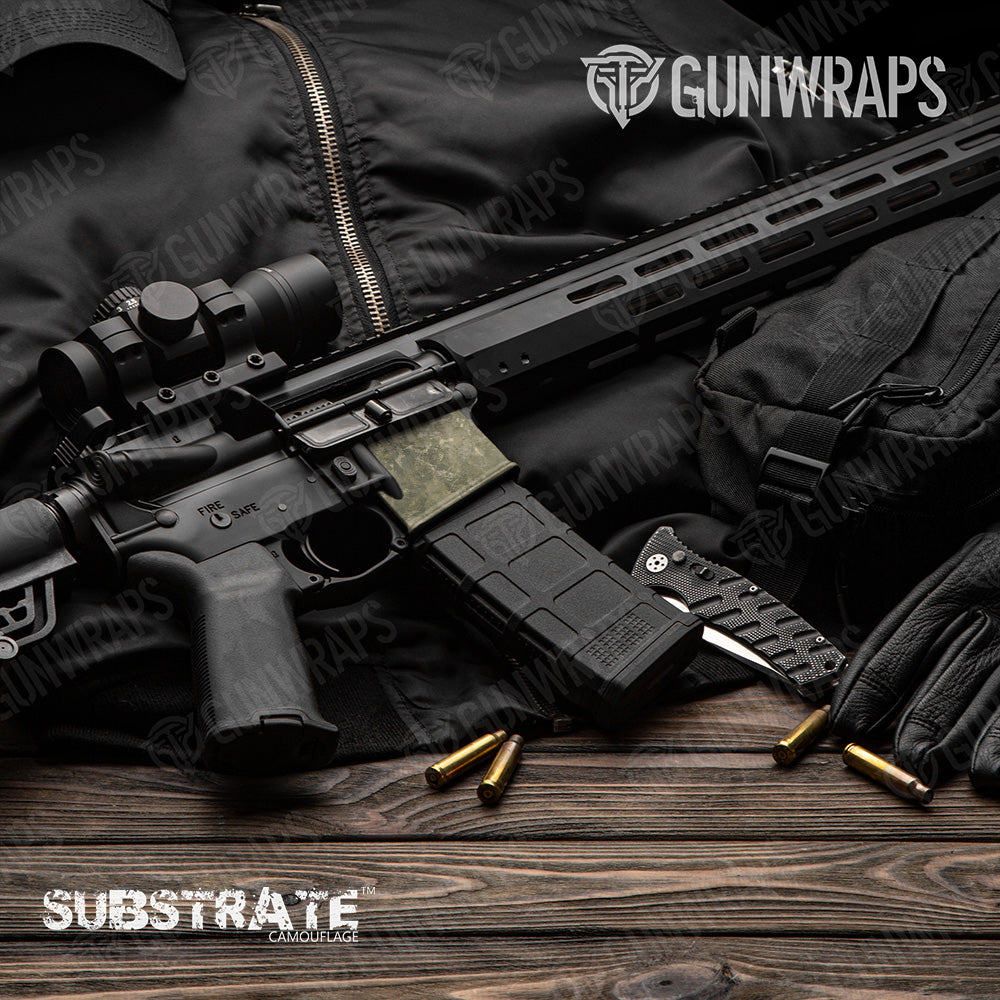 AR 15 Mag Well Substrate Sandstone Camo Gun Skin Vinyl Wrap Film