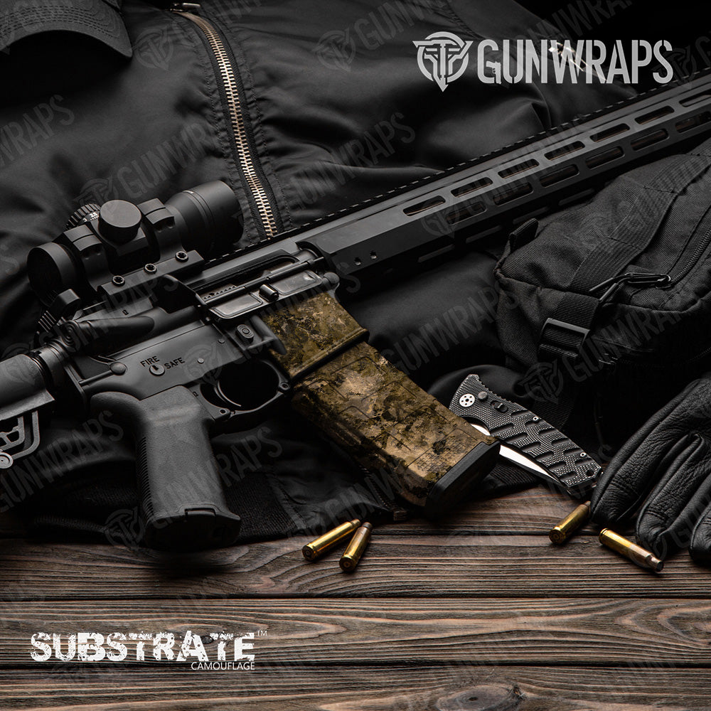 AR 15 Mag & Mag Well Substrate Sniper Camo Gun Skin Vinyl Wrap Film