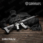 AR 15 Substrate Snowstorm Camo Gun Skin Vinyl Wrap Film