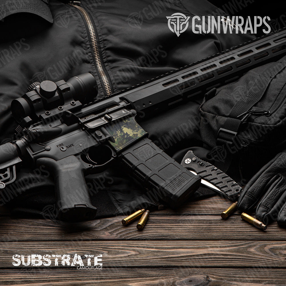 AR 15 Mag Well Substrate Spokane Camo Gun Skin Vinyl Wrap Film