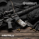 AR 15 Mag Substrate Snowfall Camo Gun Skin Vinyl Wrap Film