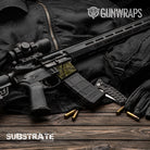 AR 15 Mag Well Substrate Savannah Stalker Camo Gun Skin Vinyl Wrap Film