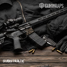 AR 15 Mag Well Substrate Shrub Stalker Camo Gun Skin Vinyl Wrap Film