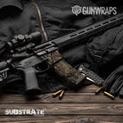 AR 15 Mag & Mag Well Substrate Shrub Stalker Camo Gun Skin Vinyl Wrap Film