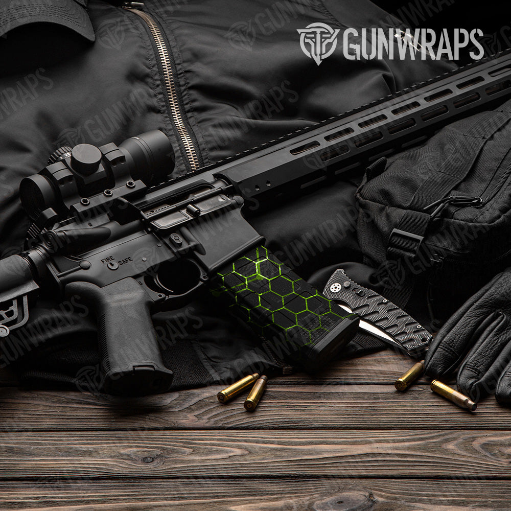 Vivid Hex Green AR 15 Mag Gun Skin Vinyl Wrap