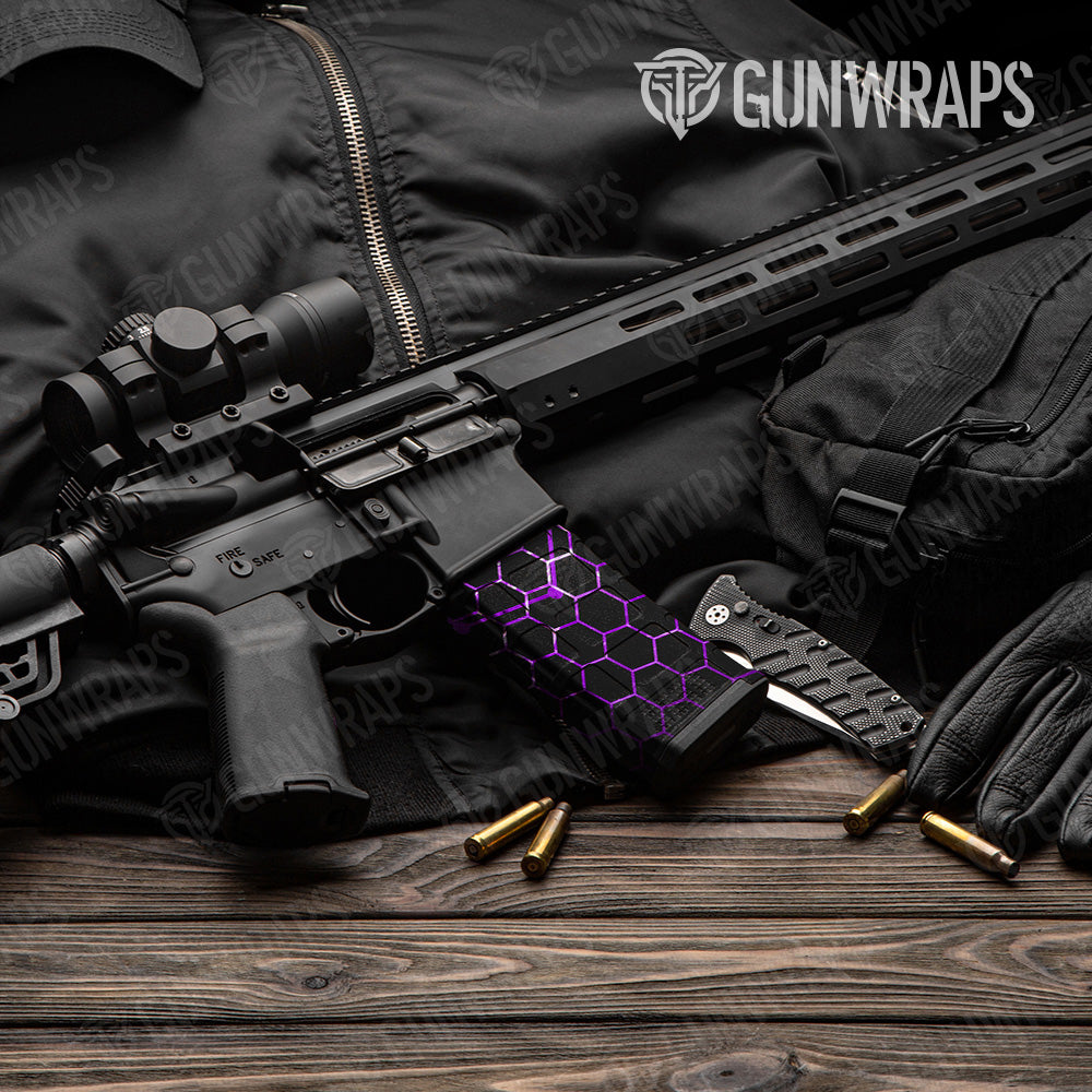 Vivid Hex Purple AR 15 Mag Gun Skin Vinyl Wrap