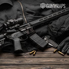 AR 15 Mag Well Fallen Grayscale Gun Skin Vinyl Wrap