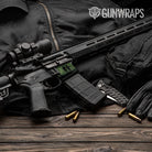 AR 15 Mag Well Standby Green Gun Skin Vinyl Wrap