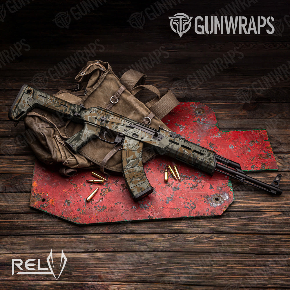 AK 47 RELV X3 Copperhead Camo Gun Skin Vinyl Wrap Film