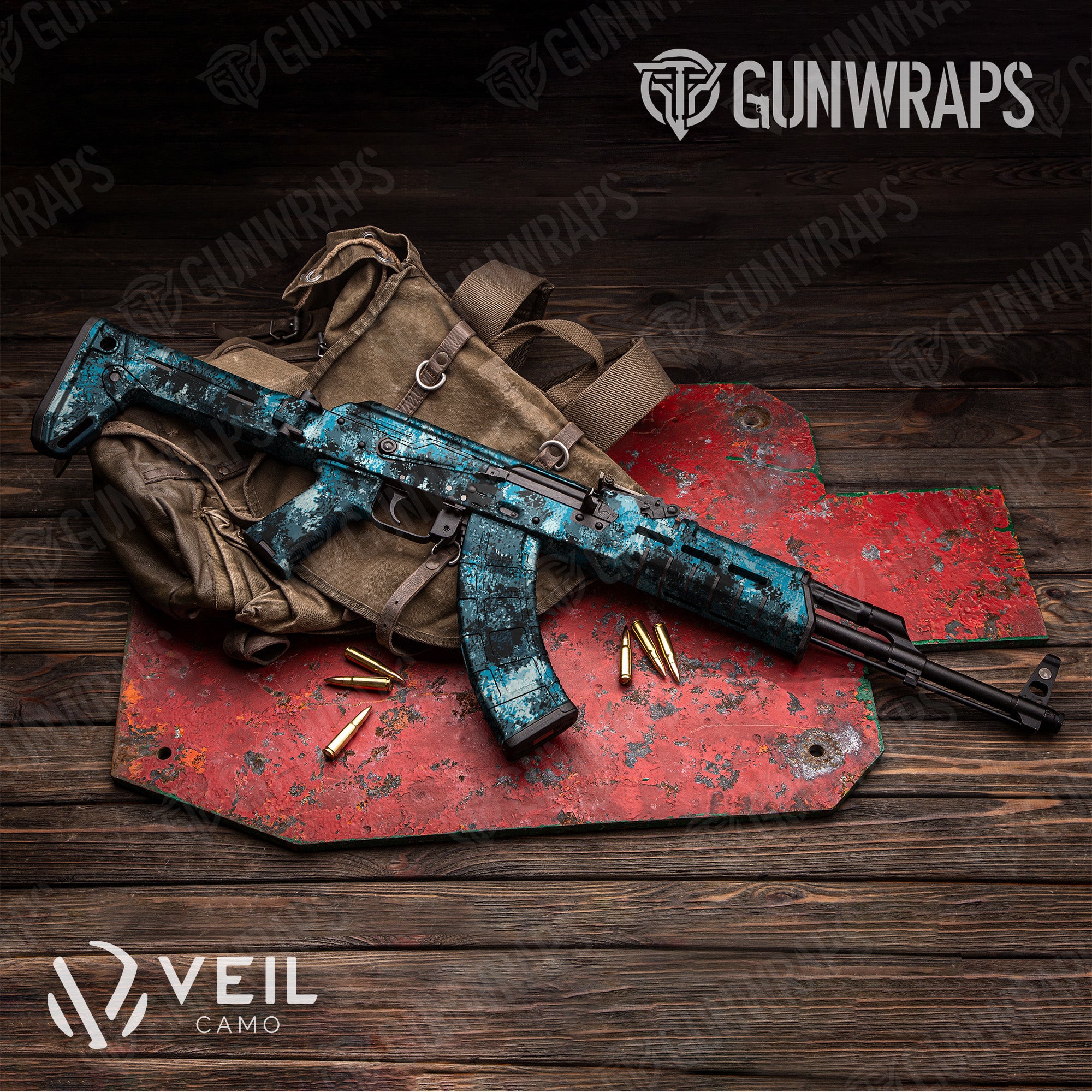 AK 47 Veil Stryk  Womens Camo Gun Skin Vinyl Wrap