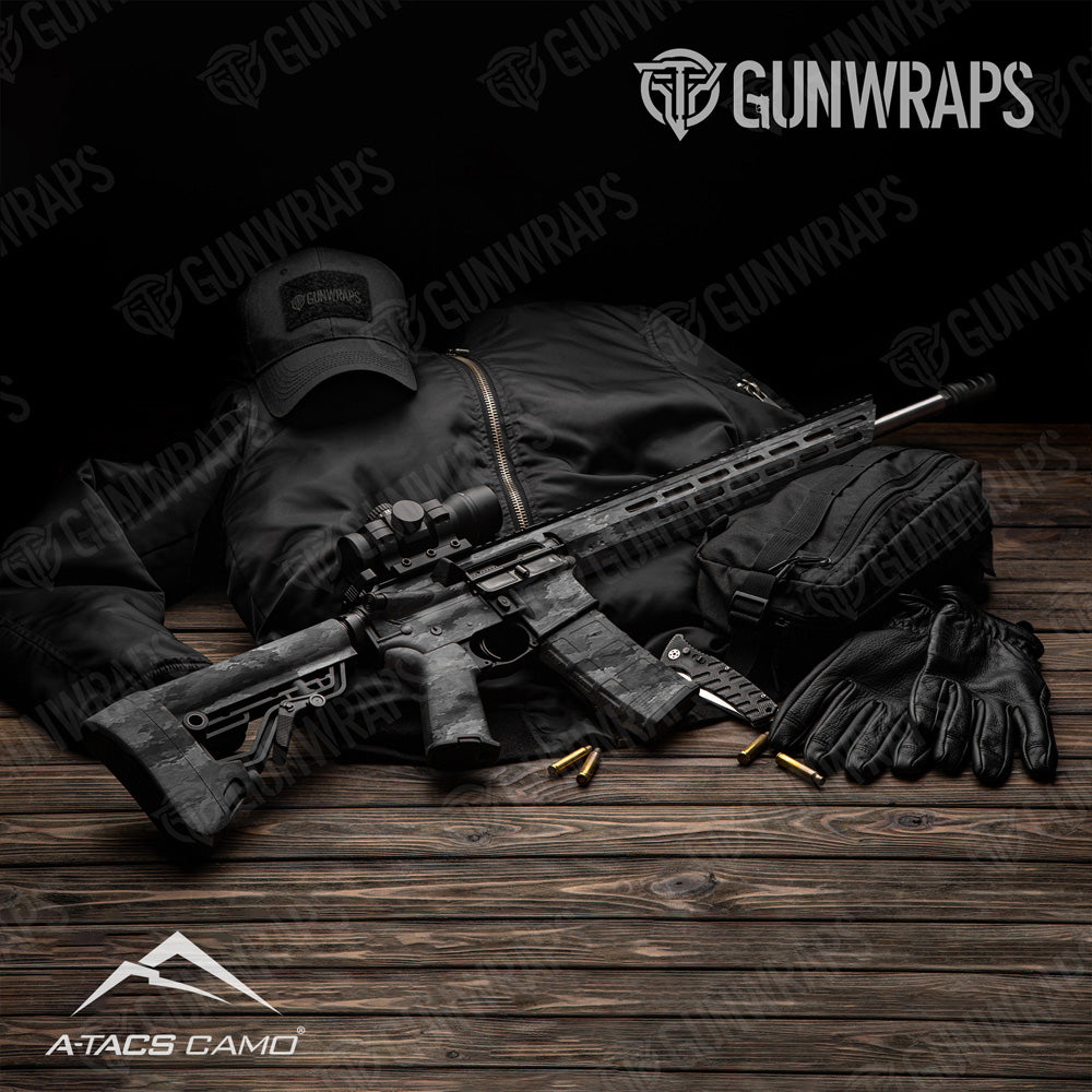 AR 15 A-TACS Ghost Camo Gun Skin Vinyl Wrap Film