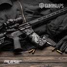 AR 15 Mag & Mag Well Pulse Blizzard Camo Gun Skin Vinyl Wrap