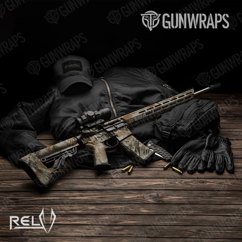 AR 15 RELV X3 Copperhead Camo Gun Skin Vinyl Wrap Film