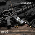 AR 15 Mag RELV X3 Timber Wolf Camo Gun Skin Vinyl Wrap Film