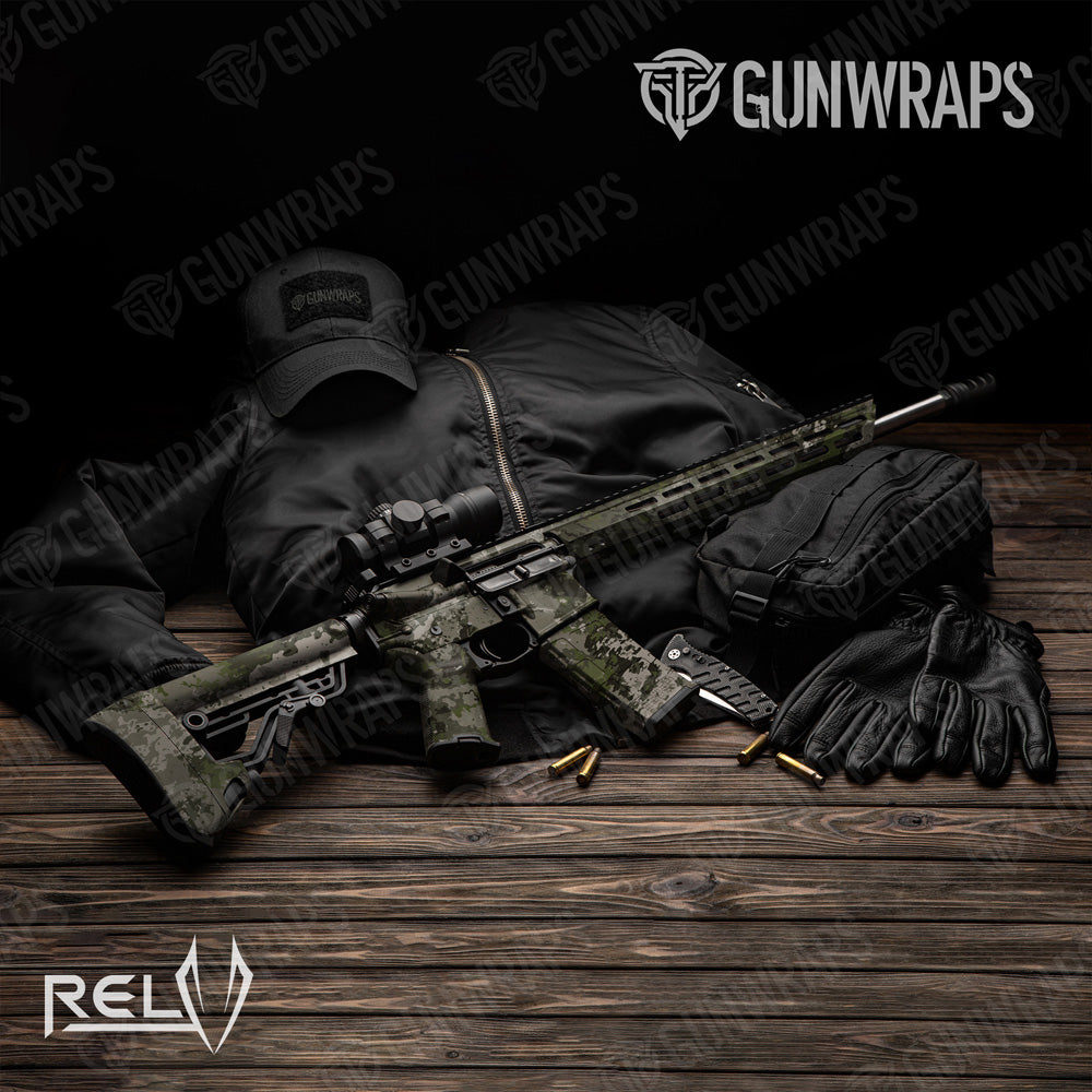 AR 15 RELV X3 Tunnel Rat Camo Gun Skin Vinyl Wrap Film