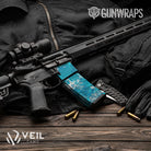 AR 15 Mag & Mag Well Veil Wideland Mariner Camo Gun Skin Vinyl Wrap