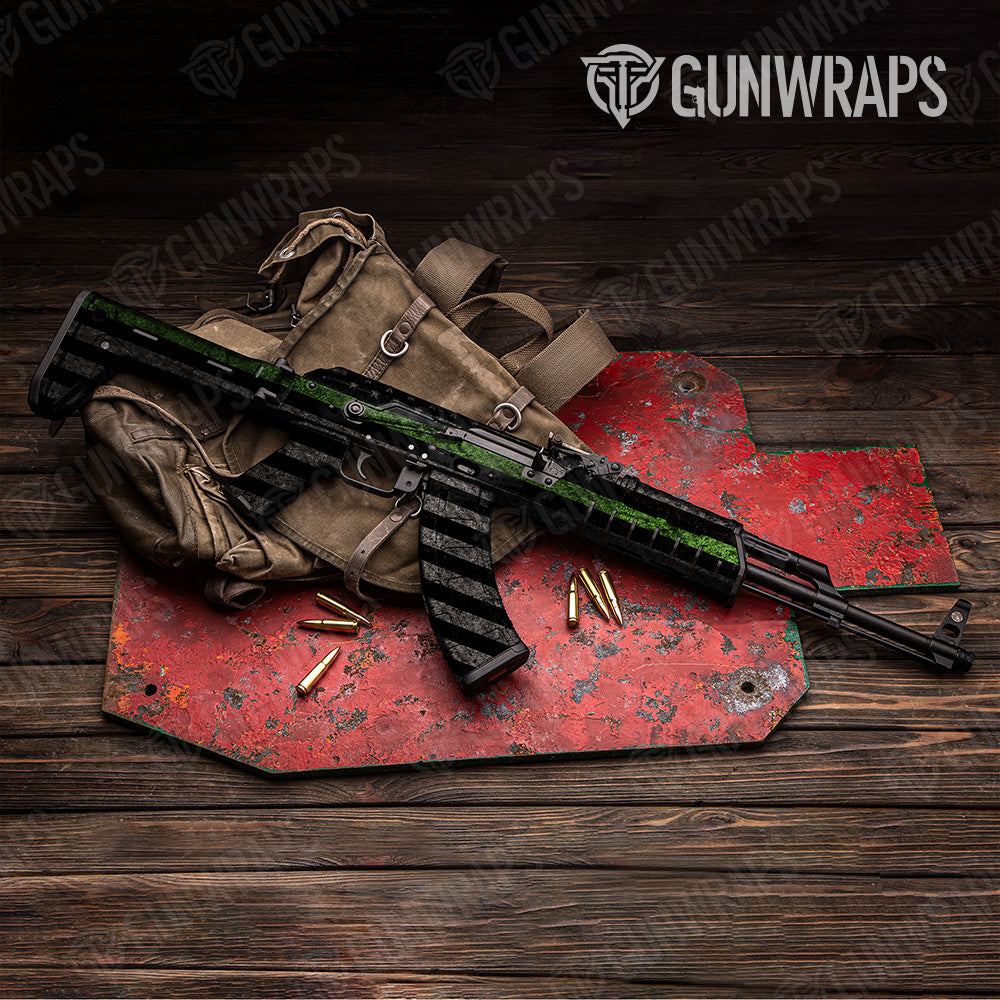 Green American Patriotic AK 47 Gun Skin Vinyl Wrap