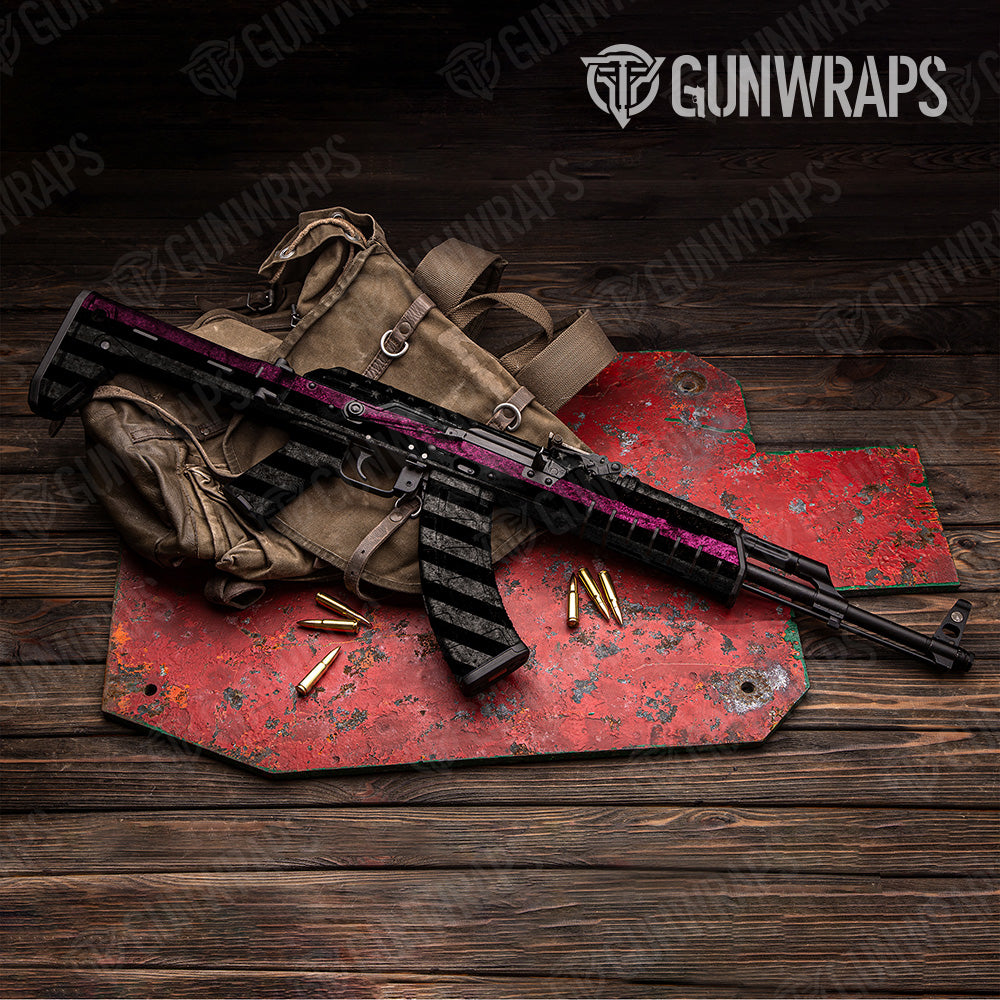 Pink American Patriotic AK 47 Gun Skin Vinyl Wrap