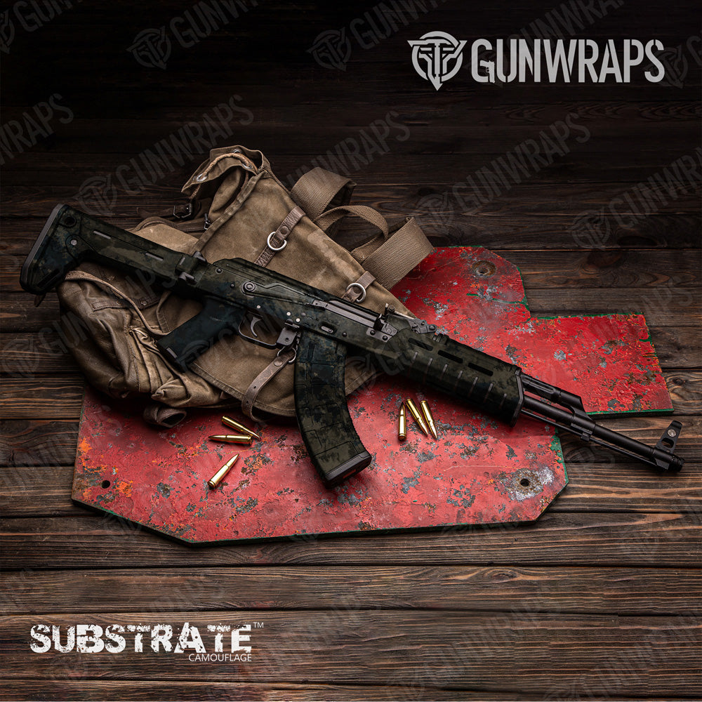 AK 47 Substrate Shadow-Op Camo Gun Skin Vinyl Wrap Film