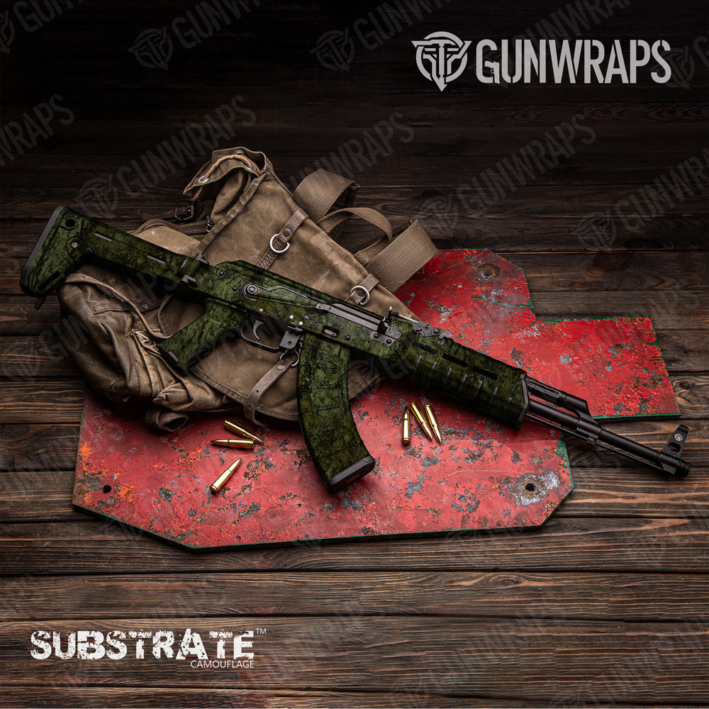 AK 47 Substrate Shadowbark Camo Gun Skin Vinyl Wrap Film