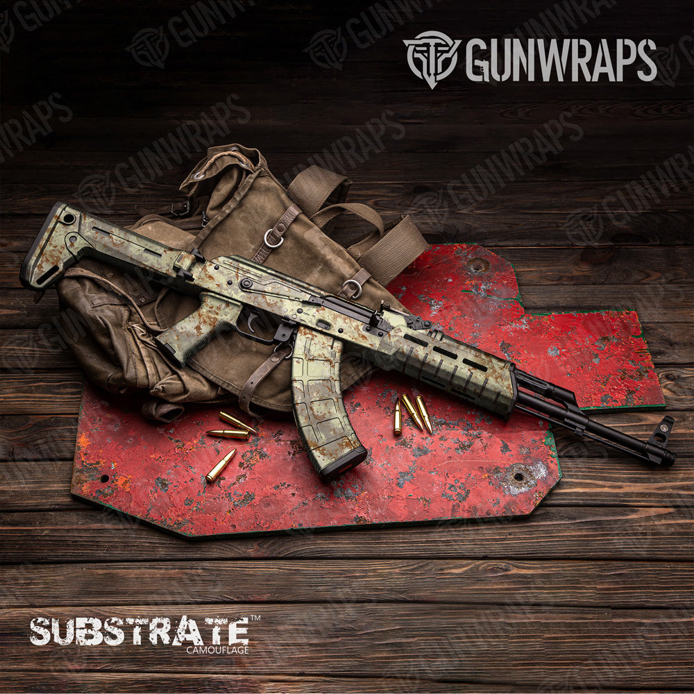 AK 47 Substrate Simpson-Desert Camo Gun Skin Vinyl Wrap Film