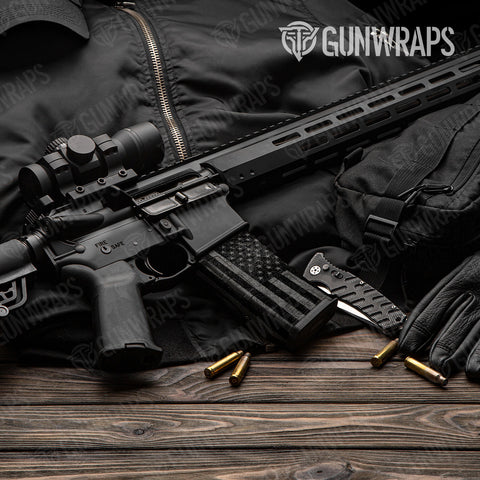 Grey AR-15 Mag Gun Skin Vinyl Wraps