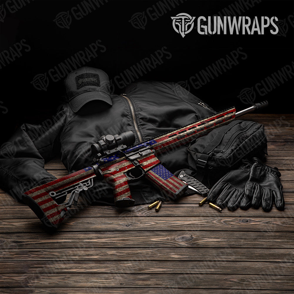 American Patriotic AR 15 Gun Skin Vinyl Wrap