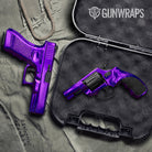 Pistol & Revolver Chrome Purple Gun Skin Vinyl Wrap