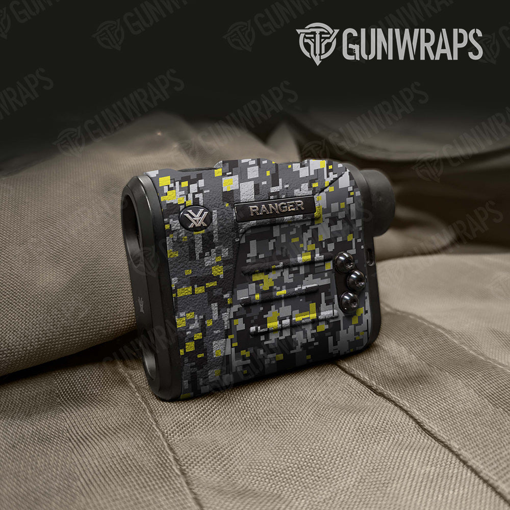 Digital Urban Yellow Camo Rangefinder Gear Skin Vinyl Wrap