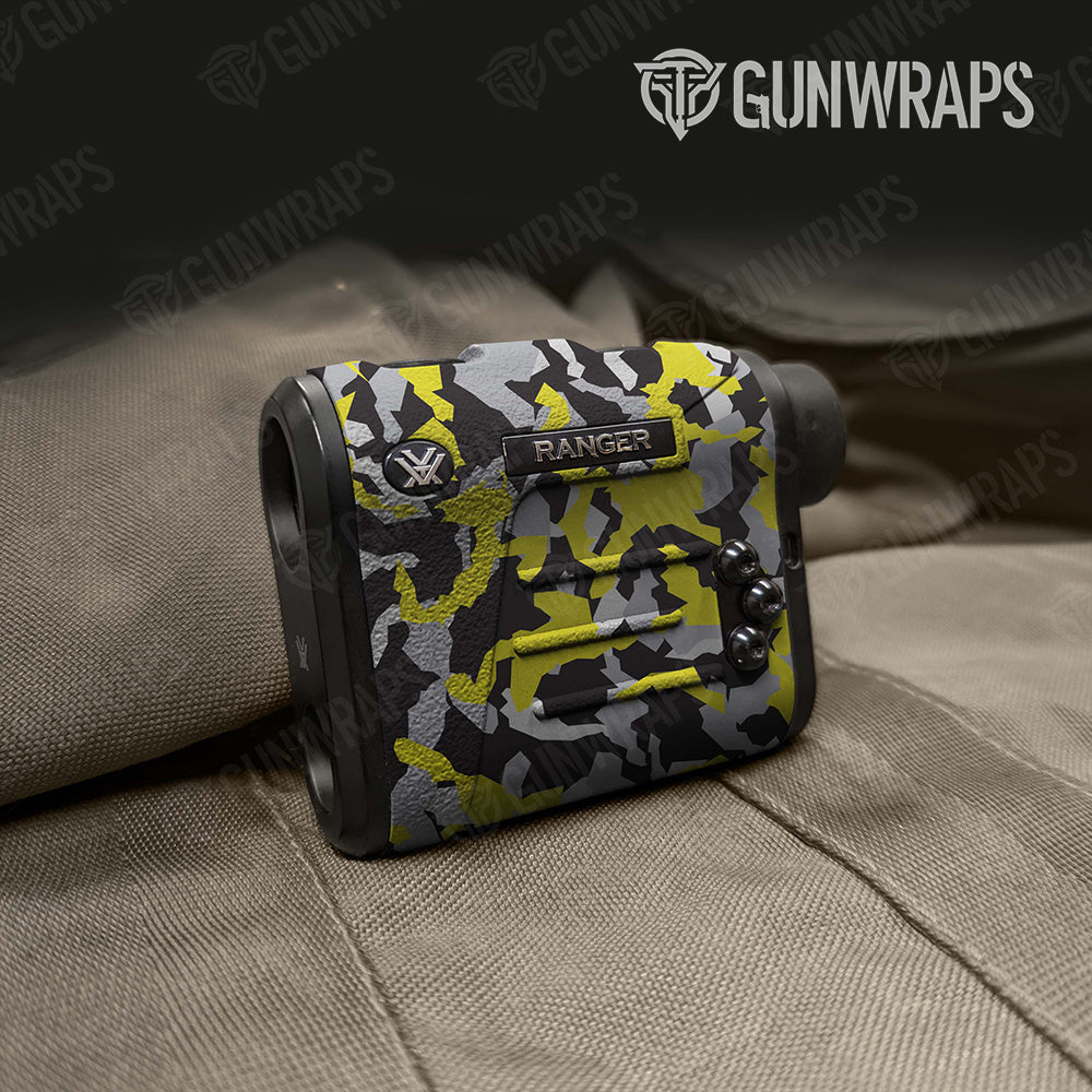 Erratic Yellow Tiger Camo Rangefinder Gear Skin Vinyl Wrap