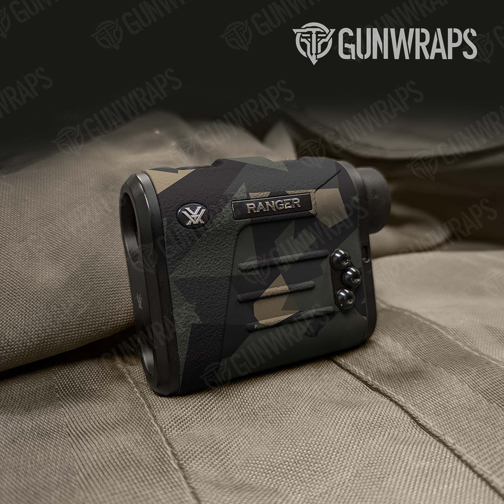 Shattered Militant Charcoal Camo Rangefinder Gear Skin Vinyl Wrap