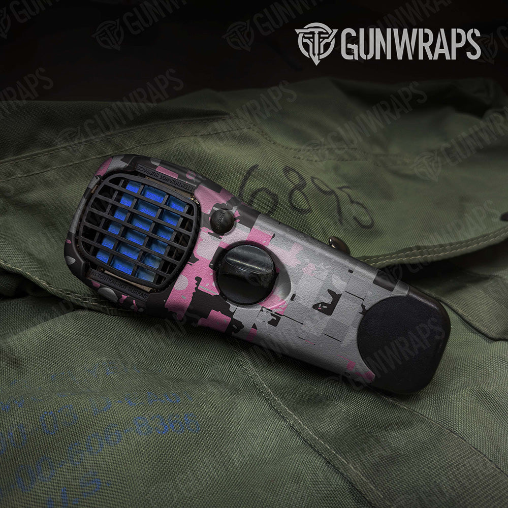 Broken Plaid Pink Camo Thermacell Gear Skin Vinyl Wrap