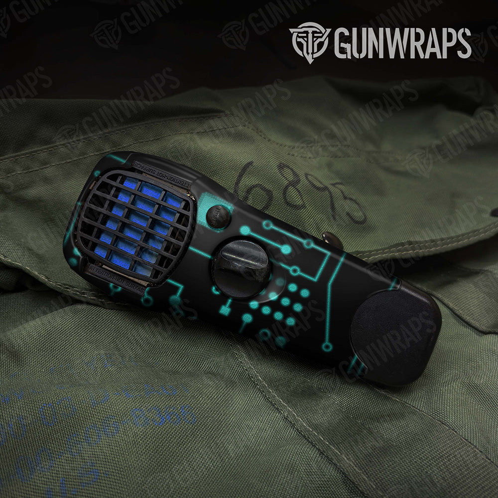 Circuit Board Tiffany Blue Thermacell Gear Skin Vinyl Wrap