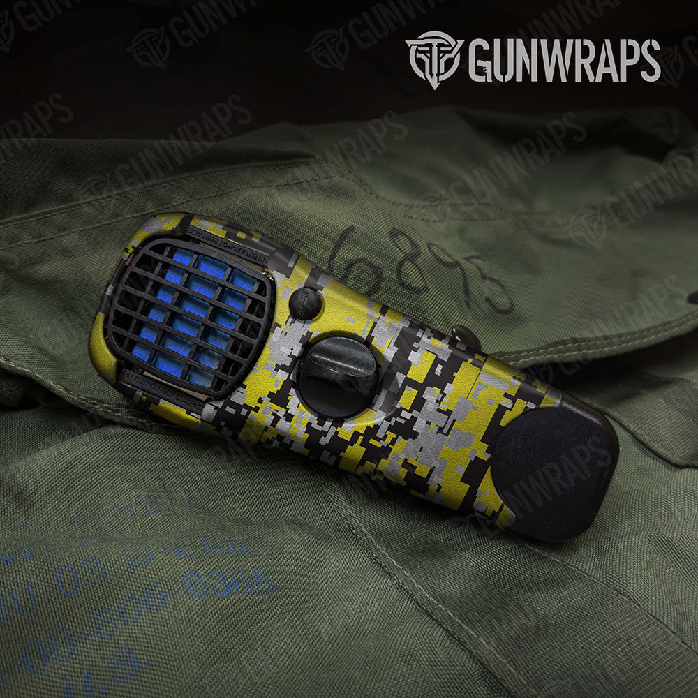Digital Yellow Tiger Camo Thermacell Gear Skin Vinyl Wrap