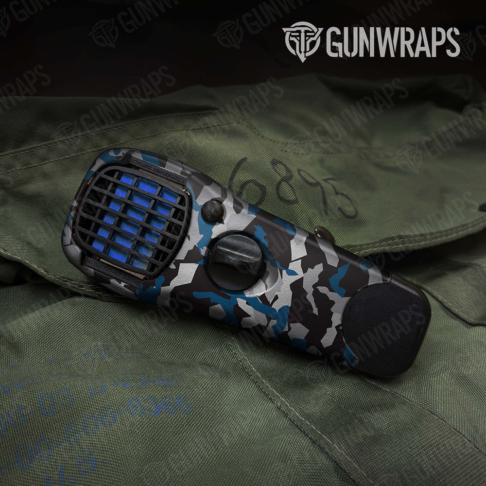 Erratic Blue Tiger Camo Thermacell Gear Skin Vinyl Wrap