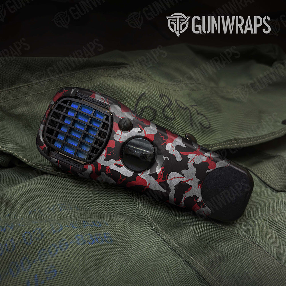 Ragged Red Tiger Camo Thermacell Gear Skin Vinyl Wrap