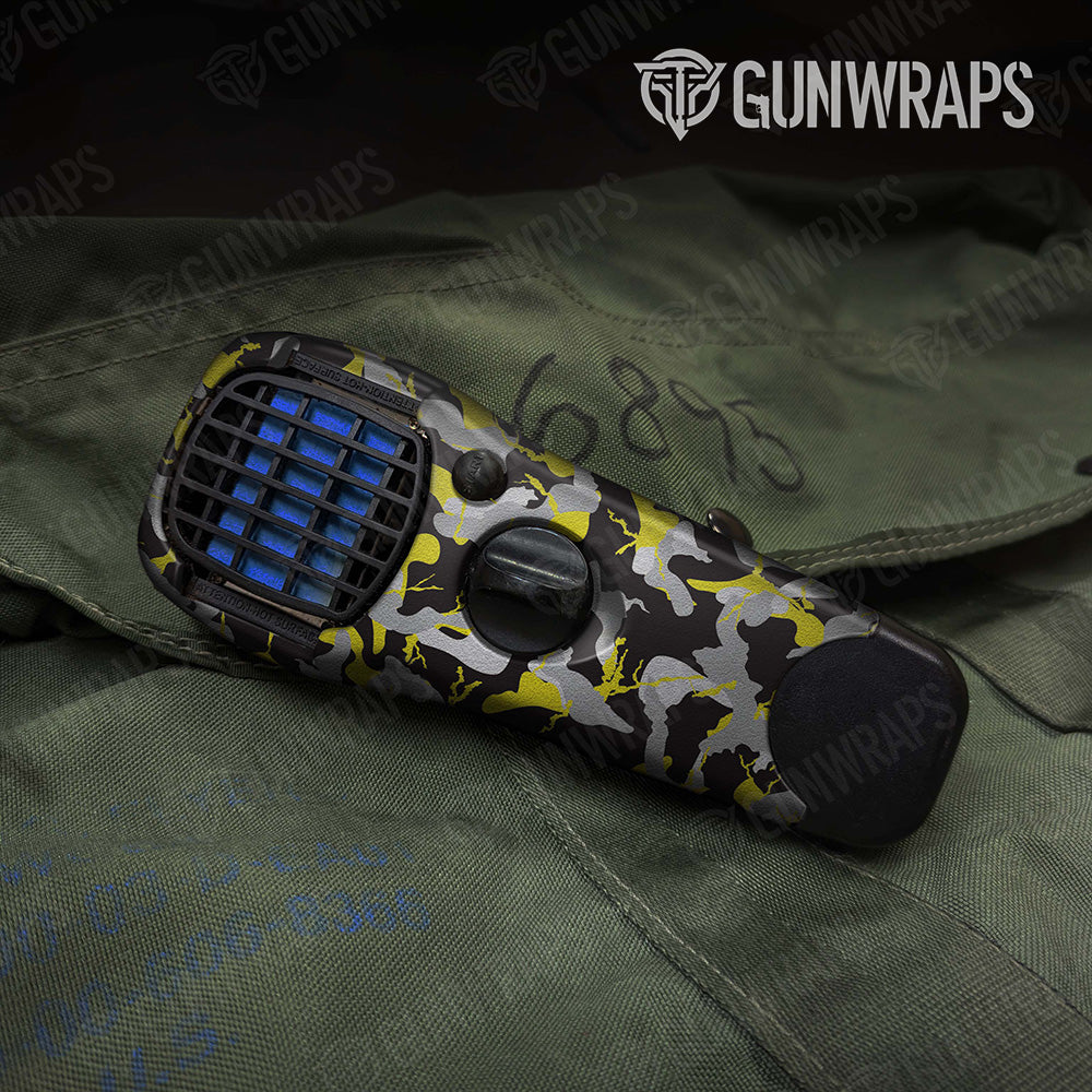 Ragged Yellow Tiger Camo Thermacell Gear Skin Vinyl Wrap
