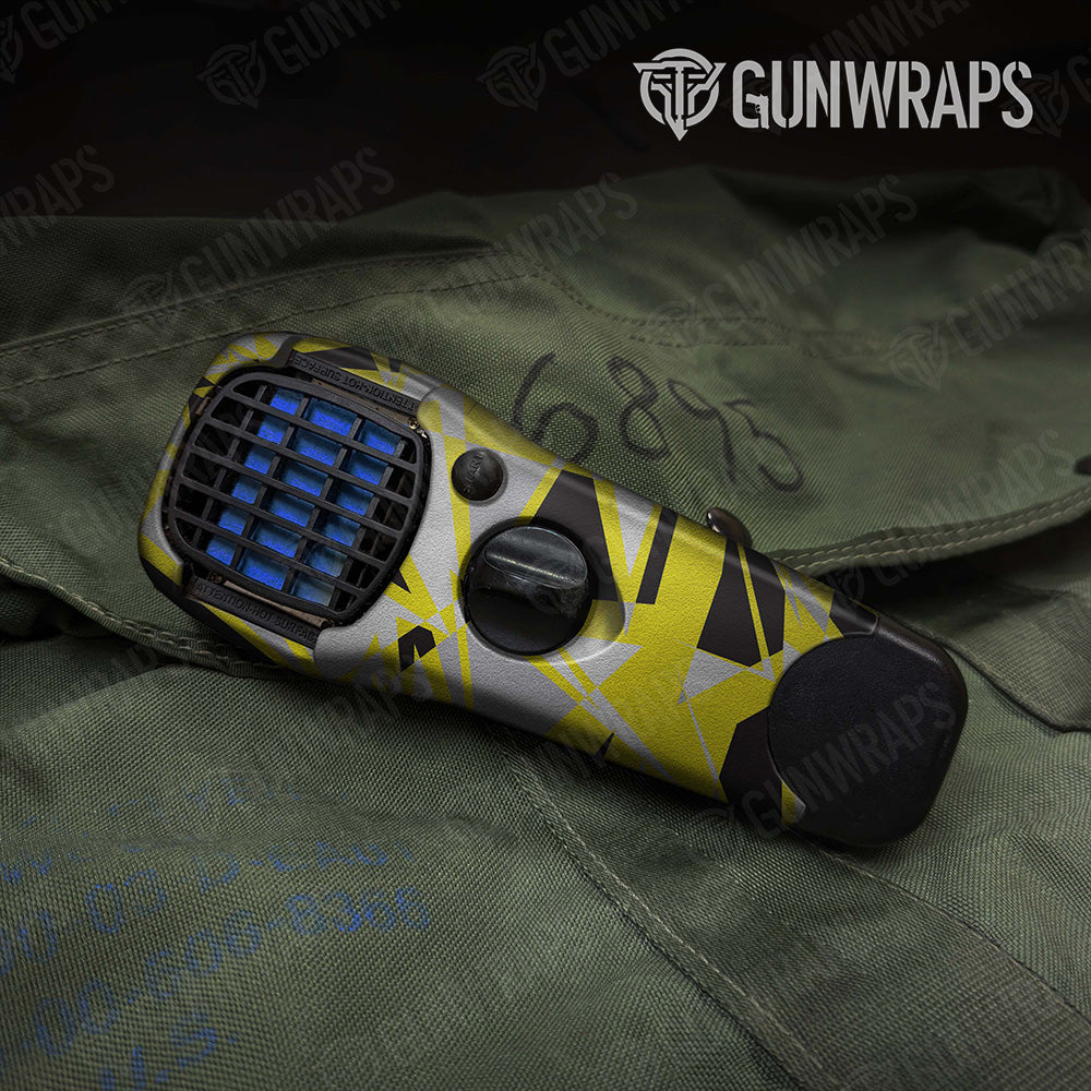 Sharp Yellow Tiger Camo Thermacell Gear Skin Vinyl Wrap