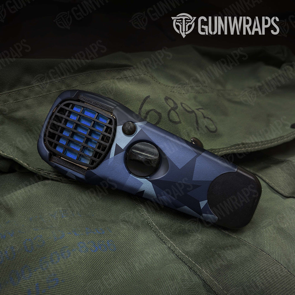 Shattered Blue Urban Night Camo Thermacell Gear Skin Vinyl Wrap