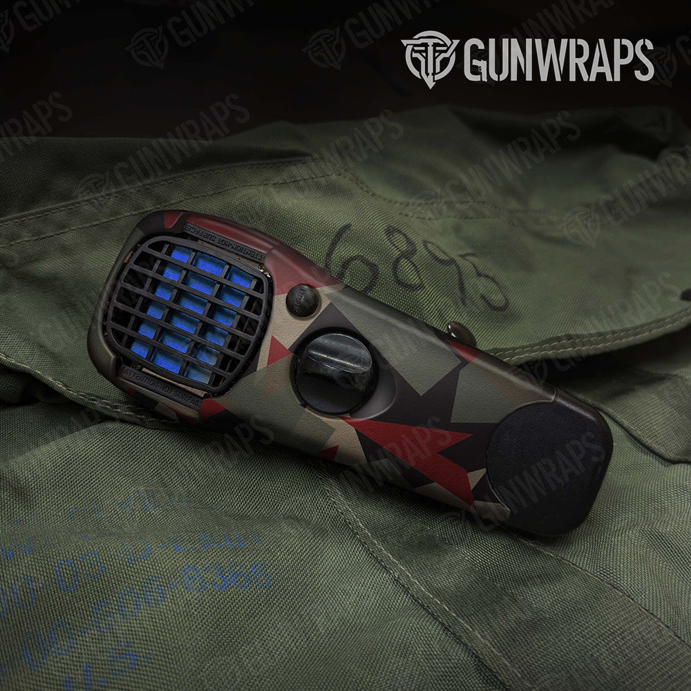 Shattered Militant Red Camo Thermacell Gear Skin Vinyl Wrap