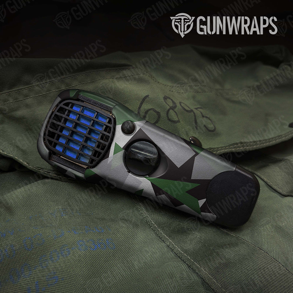 Shattered Green Tiger Camo Thermacell Gear Skin Vinyl Wrap