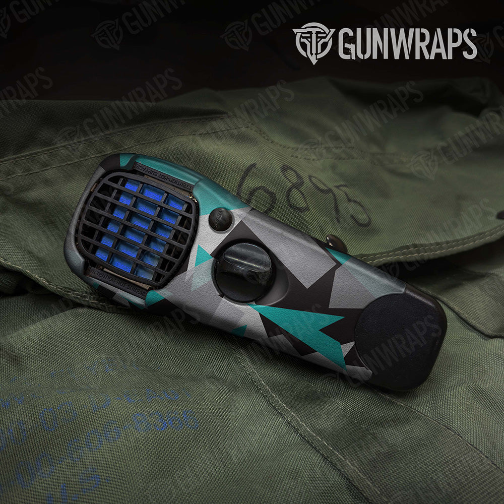 Shattered Tiffany Blue Tiger Camo Thermacell Gear Skin Vinyl Wrap